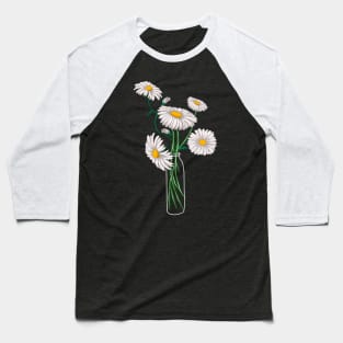 Daisies Chamomile Marguerites Bouquet Retro Daisy Flowers Baseball T-Shirt